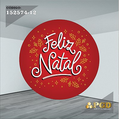 PAINEL REDONDO 1,5 x 1,5 MT -  tema - Natal Modelo 12 TECIDO EM - HELANCA