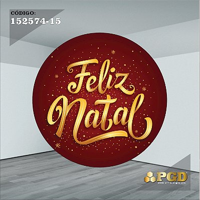 PAINEL REDONDO 1,5 x 1,5 MT -  tema - Natal Modelo 15 TECIDO EM - HELANCA
