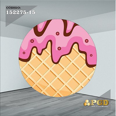 PAINEL REDONDO 1,5 x 1,5 MT -  tema - CONFEITARIA Modelo 15 TECIDO EM - HELANCA