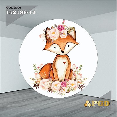 PAINEL REDONDO 1,5 x 1,5 MT -  tema - BOSQUE Modelo 12 TECIDO EM - HELANCA