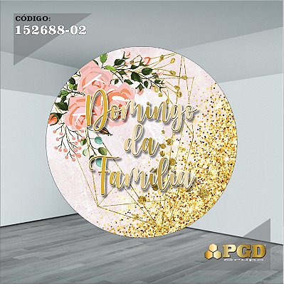 PAINEL REDONDO 1,5 x 1,5 MT -  tema - CASAMENTO Modelo 02 TECIDO EM - HELANCA