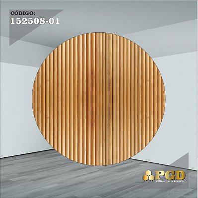 PAINEL REDONDO 1,5 x 1,5 MT -  tema - TRONCOS E MADEIRA Modelo 01 TECIDO EM - HELANCA