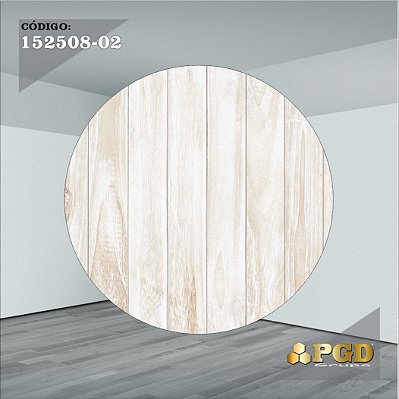 PAINEL REDONDO 1,5 x 1,5 MT -  tema - TRONCOS E MADEIRA Modelo 02 TECIDO EM - HELANCA