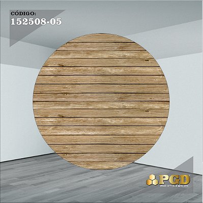 PAINEL REDONDO 1,5 x 1,5 MT -  tema - TRONCOS E MADEIRA Modelo 05 TECIDO EM - HELANCA