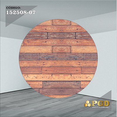 PAINEL REDONDO 1,5 x 1,5 MT -  tema - TRONCOS E MADEIRA Modelo 07 TECIDO EM - HELANCA