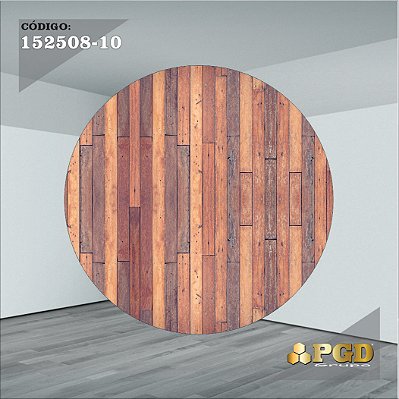 PAINEL REDONDO 1,5 x 1,5 MT -  tema - TRONCOS E MADEIRA Modelo 10 TECIDO EM - HELANCA