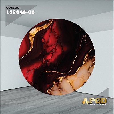 PAINEL REDONDO 1,5 x 1,5 MT -  tema - MARMORE Modelo 05 TECIDO EM - HELANCA