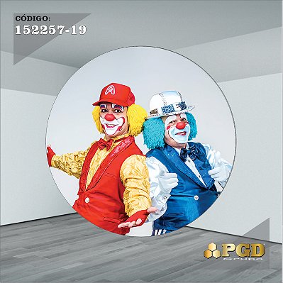 PAINEL REDONDO 1,5 x 1,5 MT -  tema - CIRCO  Modelo 19 TECIDO EM - HELANCA