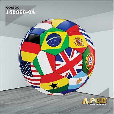 PAINEL REDONDO 1,5 x 1,5 MT -  tema - FUTEBOL GERAL Modelo 04 TECIDO EM - HELANCA