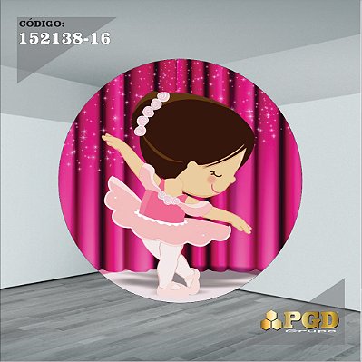 PAINEL REDONDO 1,5 x 1,5 MT -  tema - BAILARINA Modelo 16 TECIDO EM - HELANCA