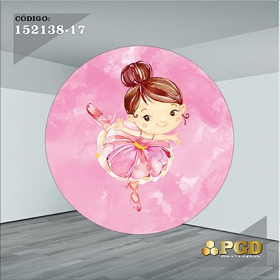 PAINEL REDONDO 1,5 x 1,5 MT -  tema - BAILARINA Modelo 17 TECIDO EM - HELANCA