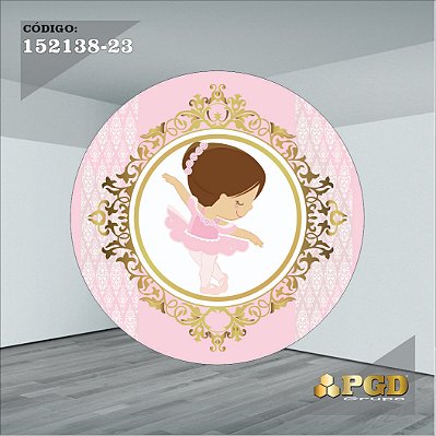 PAINEL REDONDO 1,5 x 1,5 MT -  tema - BAILARINA Modelo 23 TECIDO EM - HELANCA