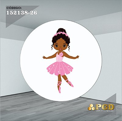 PAINEL REDONDO 1,5 x 1,5 MT -  tema - BAILARINA Modelo 26 TECIDO EM - HELANCA