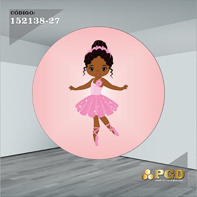 PAINEL REDONDO 1,5 x 1,5 MT -  tema - BAILARINA Modelo 27 TECIDO EM - HELANCA