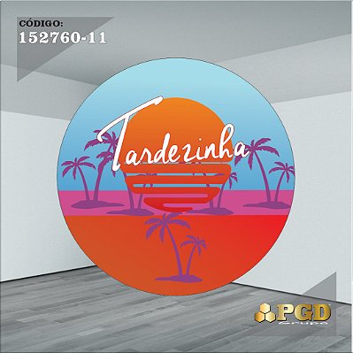PAINEL REDONDO 1,5 x 1,5 MT -  tema - Tardezinha  Modelo 11 TECIDO EM - HELANCA