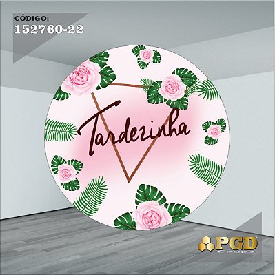 PAINEL REDONDO 1,5 x 1,5 MT -  tema - Tardezinha  Modelo 22 TECIDO EM - HELANCA