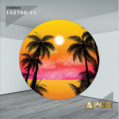 PAINEL REDONDO 1,5 x 1,5 MT -  tema - Tardezinha  Modelo 24 TECIDO EM - HELANCA