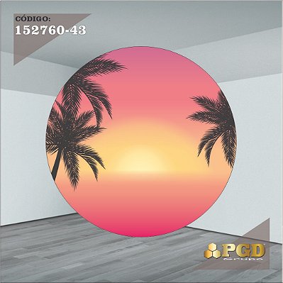 PAINEL REDONDO 1,5 x 1,5 MT -  tema - Tardezinha  Modelo 43 TECIDO EM - HELANCA