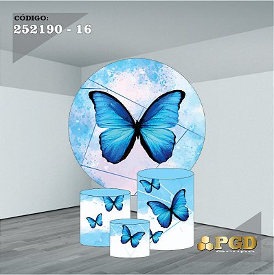 KIT VESTE FACIL P,M,G E PAINEL 1,5 x 1,5 tema - BORBOLETA Modelo 16 TECIDO EM - HELANCA