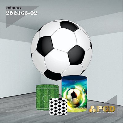 KIT VESTE FACIL P,M,G E PAINEL 1,5 x 1,5 tema - FUTEBOL GERAL Modelo 02 TECIDO EM - HELANCA