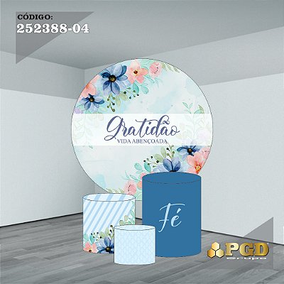 KIT VESTE FACIL P,M,G E PAINEL 1,5 x 1,5 tema - GRATIDÃO Modelo 04 TECIDO EM - HELANCA