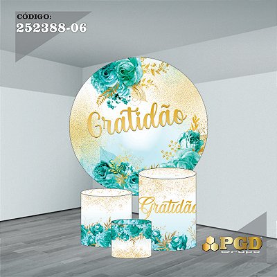 KIT VESTE FACIL P,M,G E PAINEL 1,5 x 1,5 tema - GRATIDÃO Modelo 06 TECIDO EM - HELANCA