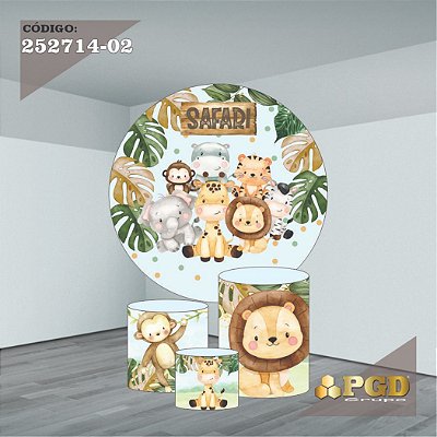 KIT VESTE FACIL P,M,G E PAINEL 1,5 x 1,5 tema - SAFARI Modelo 02 TECIDO EM - HELANCA