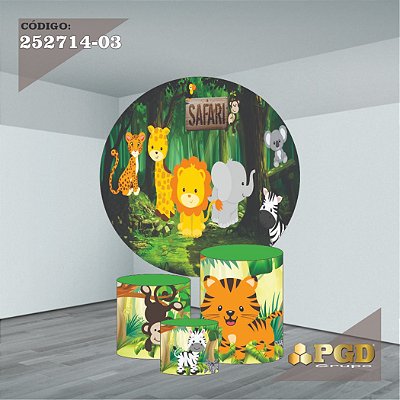KIT VESTE FACIL P,M,G E PAINEL 1,5 x 1,5 tema - SAFARI Modelo 03 TECIDO EM - HELANCA