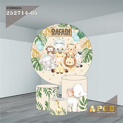 KIT VESTE FACIL P,M,G E PAINEL 1,5 x 1,5 tema - SAFARI Modelo 05 TECIDO EM - HELANCA