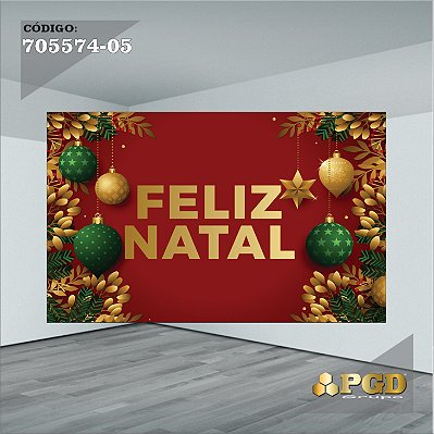 PAINEL RETANGULAR 4,00 X 2,48 MT tema - Natal Modelo 05 TECIDO EM - MICRO LIGHT