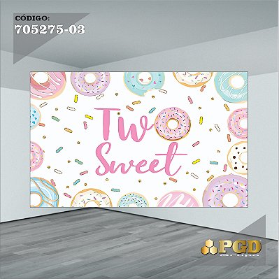 PAINEL RETANGULAR 4,00 X 2,48 MT tema - CONFEITARIA Modelo 03 TECIDO EM - MICRO LIGHT
