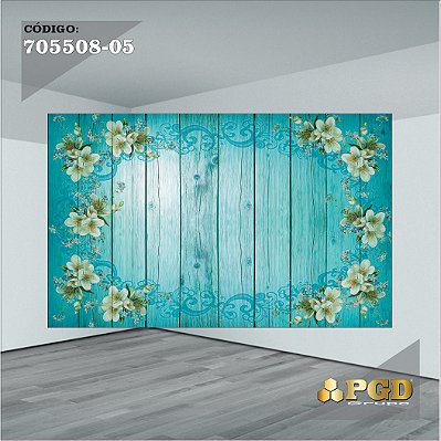 PAINEL RETANGULAR 4,00 X 2,48 MT tema - TRONCOS E MADEIRA Modelo 05 TECIDO EM - MICRO LIGHT