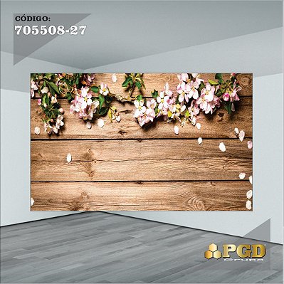 PAINEL RETANGULAR 4,00 X 2,48 MT tema - TRONCOS E MADEIRA Modelo 27 TECIDO EM - MICRO LIGHT