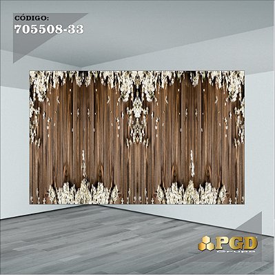PAINEL RETANGULAR 4,00 X 2,48 MT tema - TRONCOS E MADEIRA Modelo 33 TECIDO EM - MICRO LIGHT