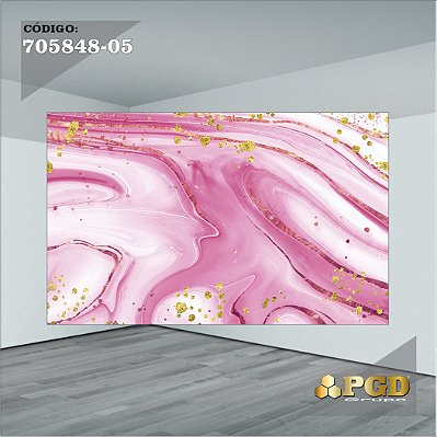 PAINEL RETANGULAR 4,00 X 2,48 MT tema - MARMORE Modelo 05 TECIDO EM - MICRO LIGHT