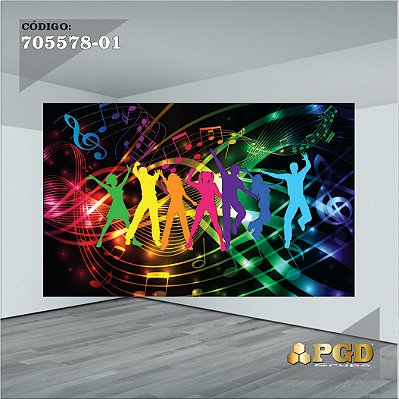 PAINEL RETANGULAR 4,00 X 2,48 MT tema - NEON Modelo 01 TECIDO EM - MICRO LIGHT