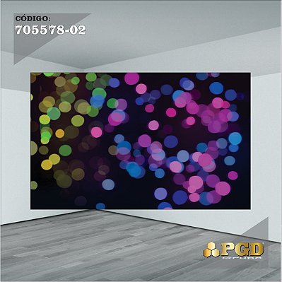 PAINEL RETANGULAR 4,00 X 2,48 MT tema - NEON Modelo 02 TECIDO EM - MICRO LIGHT
