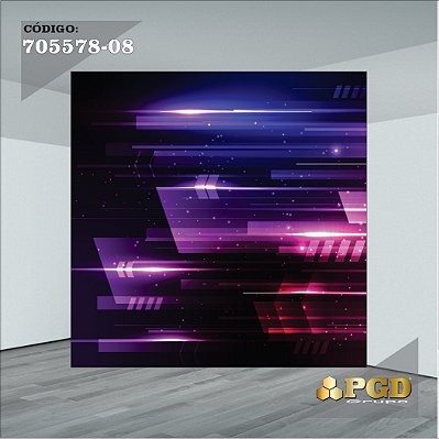 PAINEL RETANGULAR 4,00 X 2,48 MT tema - NEON Modelo 08 TECIDO EM - MICRO LIGHT