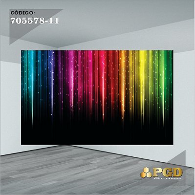 PAINEL RETANGULAR 4,00 X 2,48 MT tema - NEON Modelo 11 TECIDO EM - MICRO LIGHT
