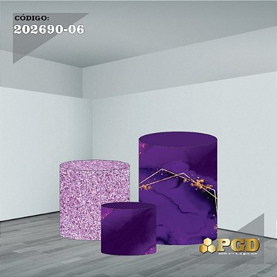 Religioso ( Roxo Geométrico )- Trio Veste fácil - SLIM