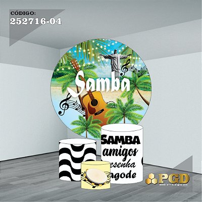 KIT VESTE FACIL P,M,G E PAINEL 1,5 x 1,5 tema - Samba Modelo 04 TECIDO EM - HELANCA