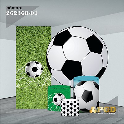 KIT VESTE FACIL P,M,G + PAINEL 1,5 x 1,5 + PORTAL 2,00 x 0,85 MT -  tema - FUTEBOL GERAL Modelo 01 TECIDO EM - HELANCA