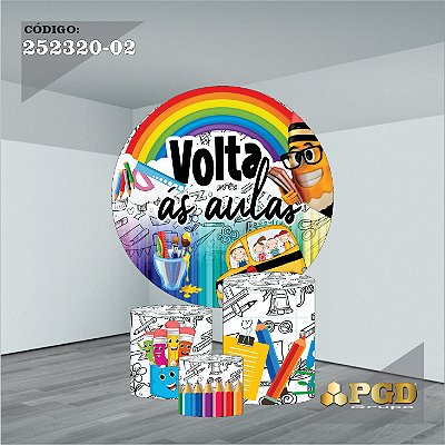 Kit Escola ( Volta as Aulas )  - Painel 1,50m + Veste Fácil