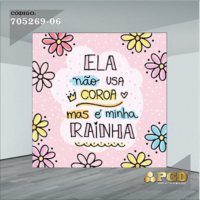 PAINEL RETANGULAR 4,00 X 2,48 MT tema - Dia das Mães TECIDO EM - MICRO LIGHT