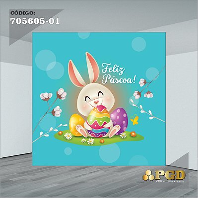 PASCOA PAINEL GRANDE 400X248 - MICRO LIGHT PAINEL RETANGULAR