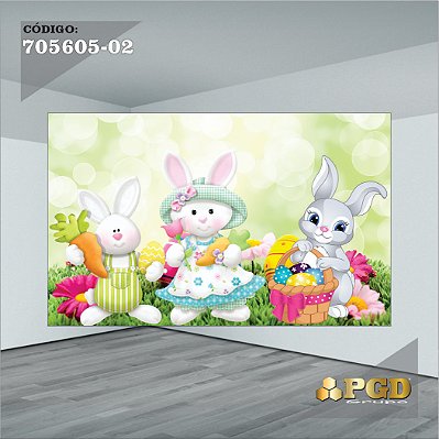 PASCOA PAINEL GRANDE 400X248 - MICRO LIGHT PAINEL RETANGULAR