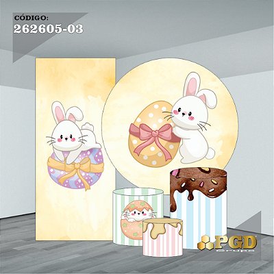 PASCOA PAINEL REDONDO 1,50 OU 1,30 + TRIO SLIM + PORTAL - HELANCA