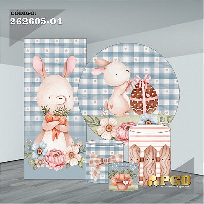 PASCOA PAINEL REDONDO 1,50 OU 1,30 + TRIO SLIM + PORTAL - HELANCA