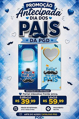 DIA DOS PAIS- PORTAL VESTE FÁCIL INTERATIVO 200X85CM E 200X100CM