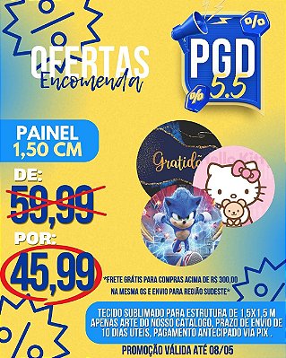 PROMOÇÃO 05.05 - PAINEL REDONDO 150cm